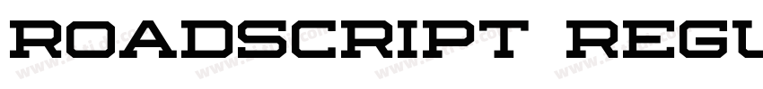 Roadscript Regular字体转换